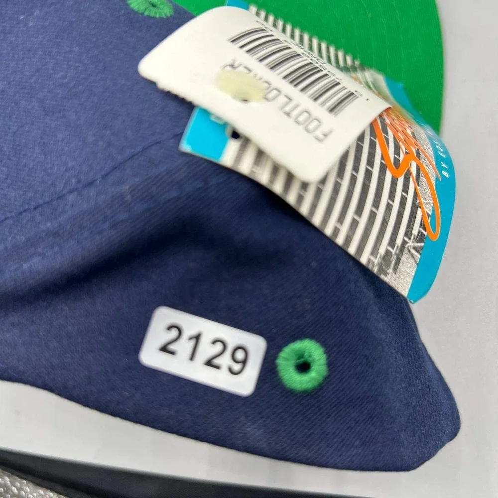 Vintage Notre‎ Dame Fighting Irish Hat Men Blue Green AJD Snap Back Cap New